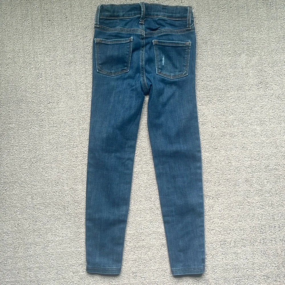 Old Navy Girls Ballerina Distressed Blue Jegging Adjustable Waist Size 6